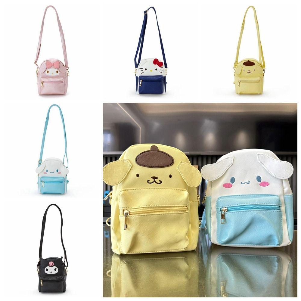 Shanhai kuromi Túi Đeo Chéo Vai Bằng Da pu Chống Thấm Nước Sức Chứa Lớn Họa Tiết Hoạt Hình my melody Cho Học Sinh