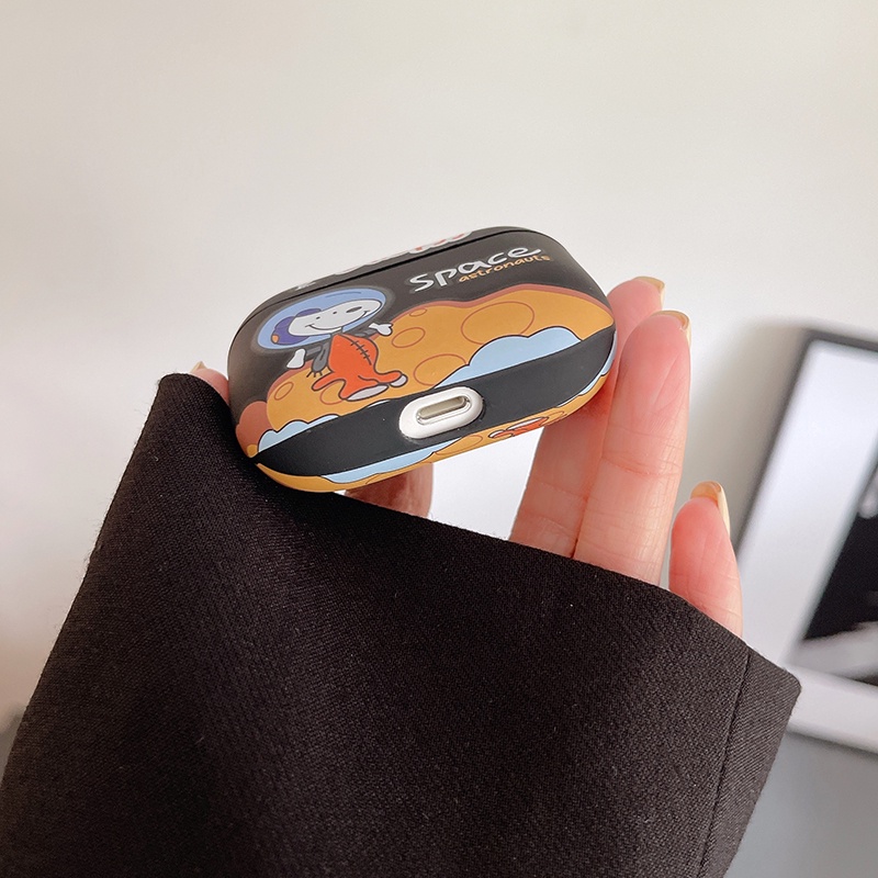 Vỏ Bảo Vệ Hộp Sạc Tai nghe không dây AirPods 3 2 1 3 2021 Pro Pro2 3 Họa Tiết Hoạt Hình Snoopy Dễ Thương Chống Sốc