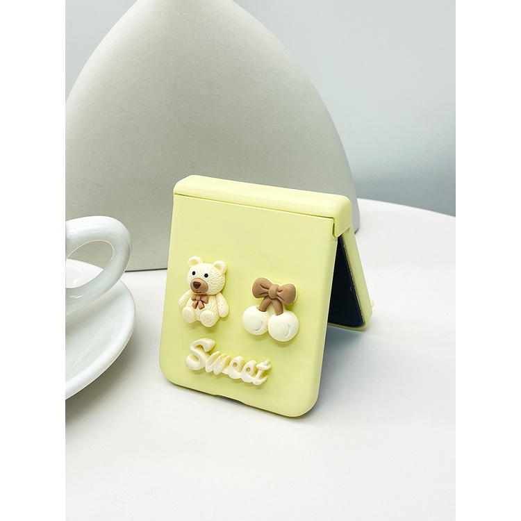 Thời Trang Ốp Điện Thoại Họa Tiết Gấu Hoạt Hình Dễ Thương Cho samsung galaxy z flip 5 4 3 5g flip5 zflip5 zflip4