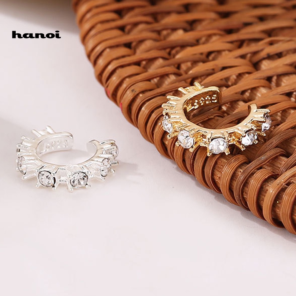 1 Khuyên Kẹp Vành Tai Đính Đá Thời Trang Nữ