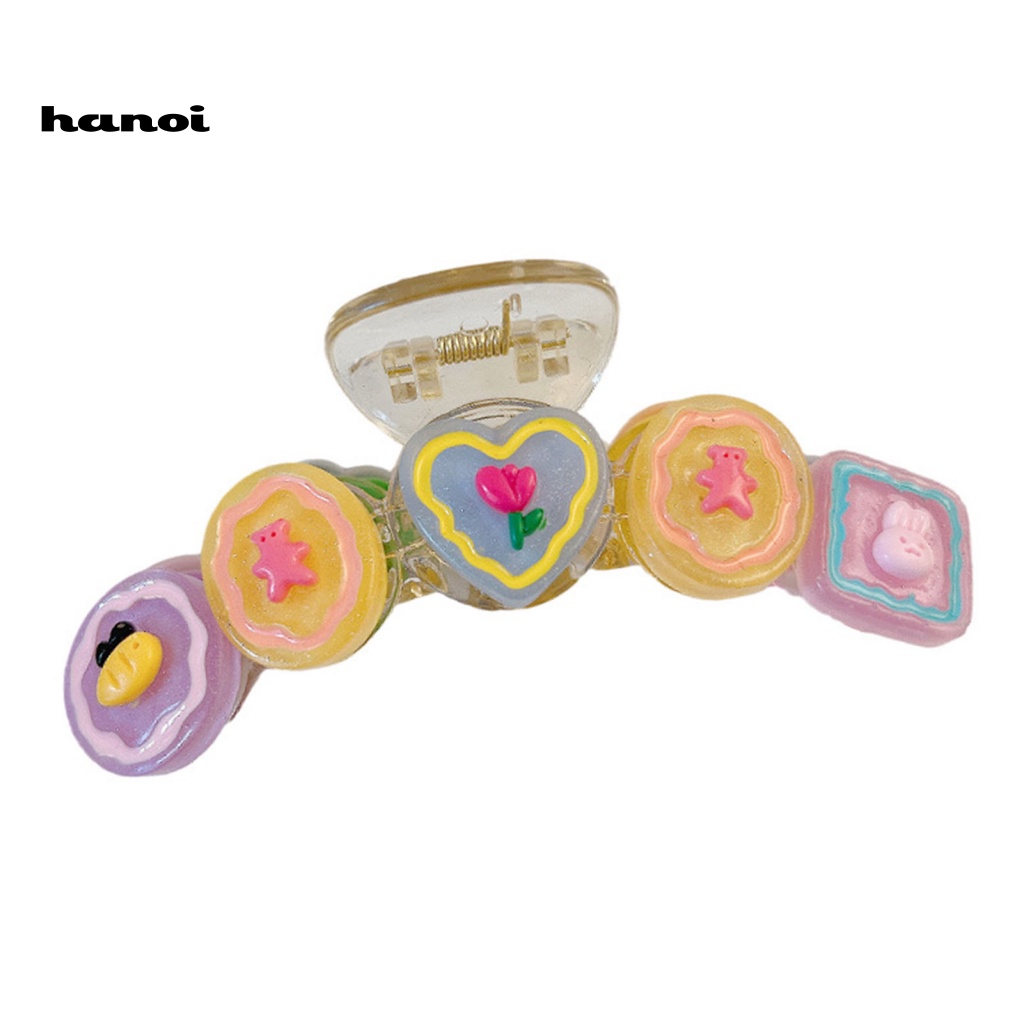 Kẹp Tóc Nhựa Họa Tiết Hoạt Hình Màu Kẹo Ngọt Dành Cho Nữ