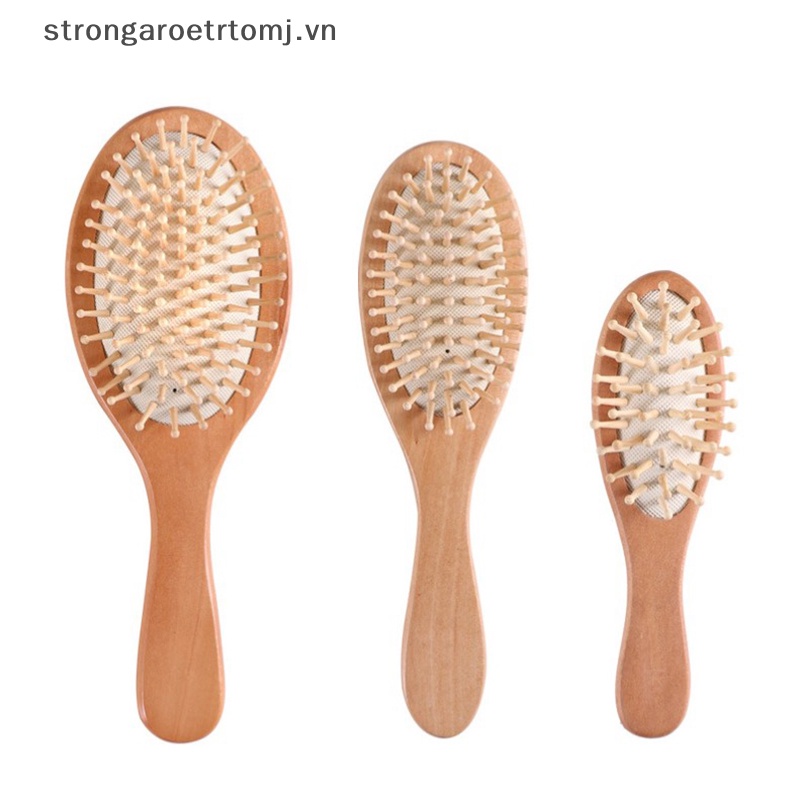 Lược Chải Tóc Túi Khí Mát Xa Da Đầu Bằng Gỗ
