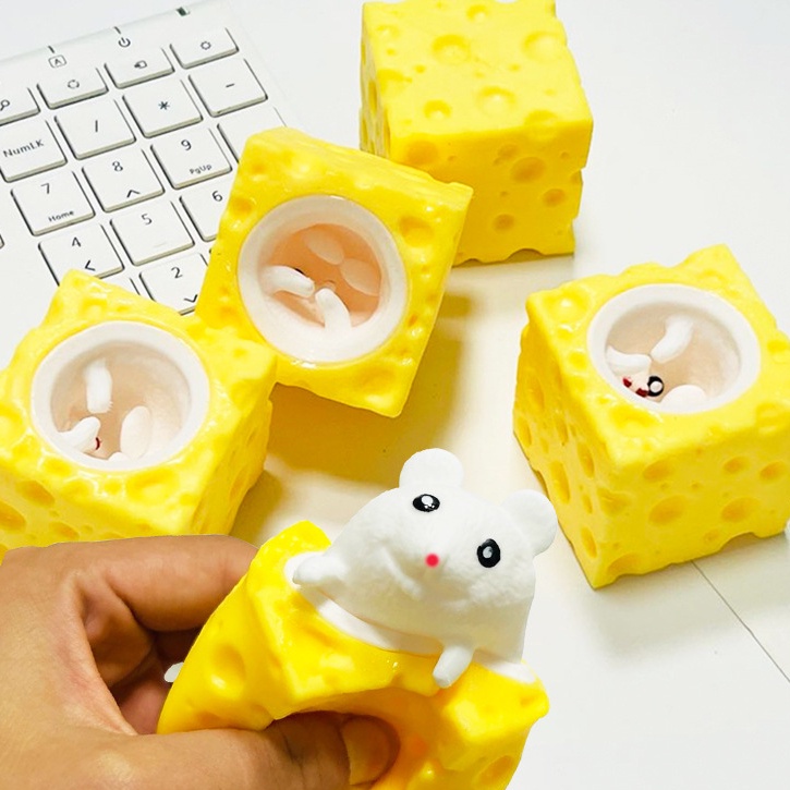 Đồ Chơi Bóp Giảm Căng Thẳng Hình Miếng Phô Mai