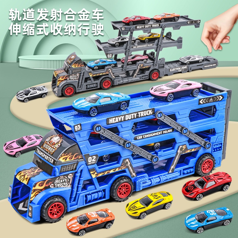 Xe Tải Đồ Chơi Diy Nhiều Tầng Bằng Hợp Kim Cho Bé Trai