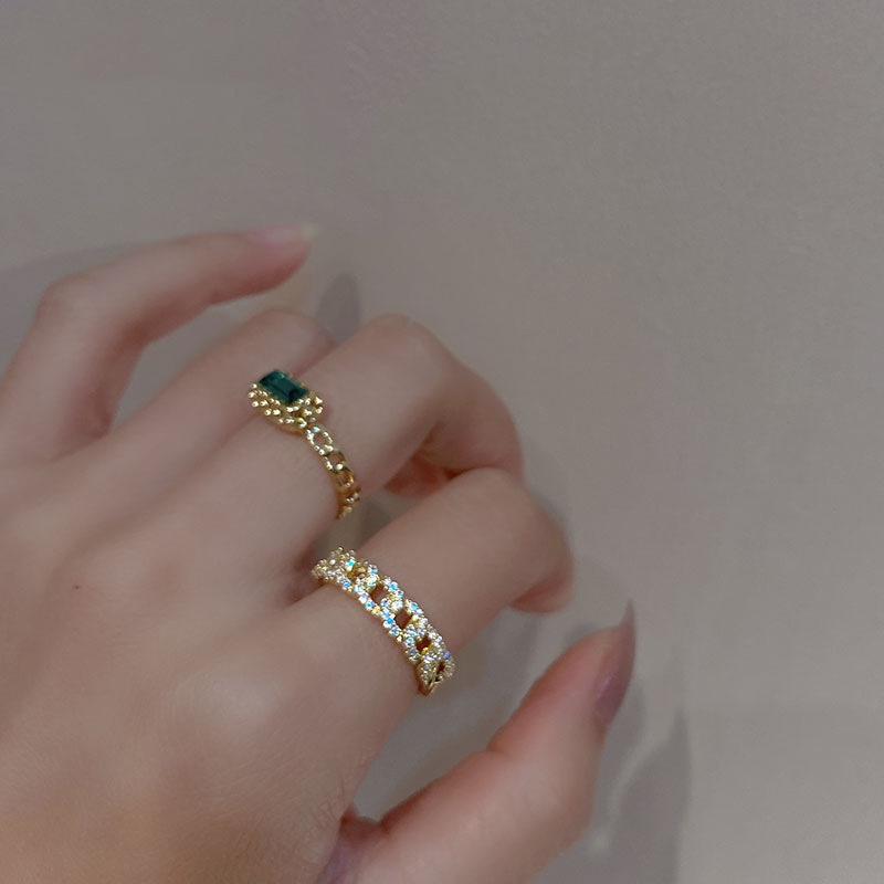 Nhẫn Hở Hình Trái Tim Đính Đá Zircon Thời Trang Cho Nữ