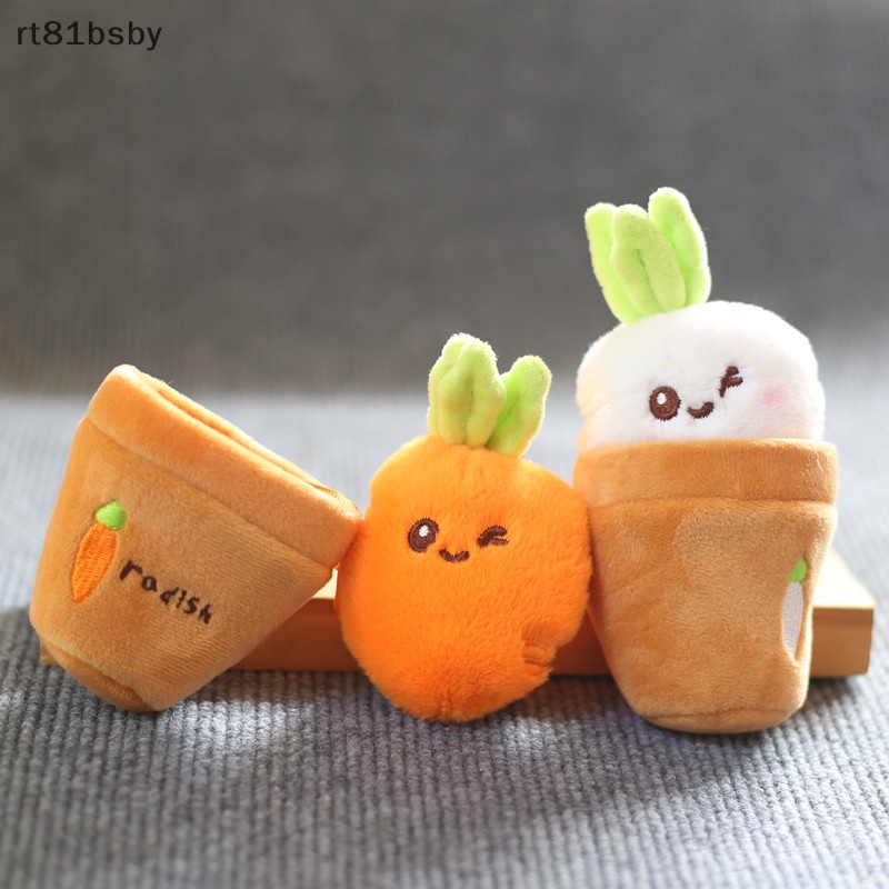 Thú Nhồi Bông Hình Thỏ Và Cà Rốt Dễ Thương Trang Trí Móc Khóa