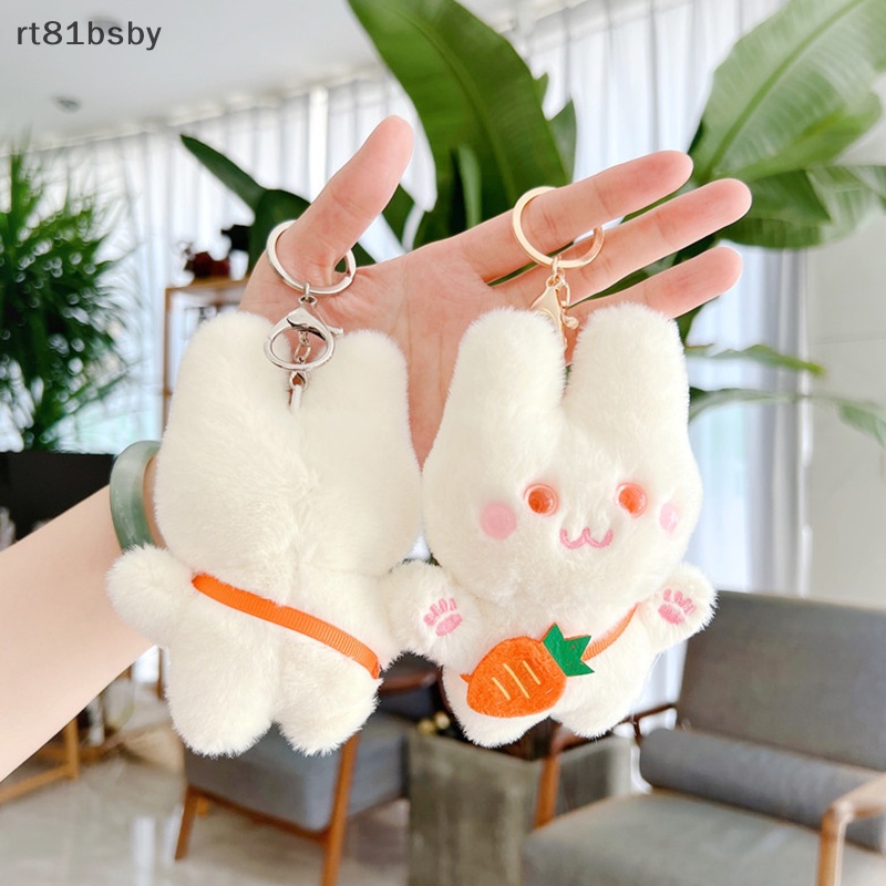 Móc Khóa Thỏ Nhồi Bông Mềm Mại Dễ Thương Dùng Trang Trí