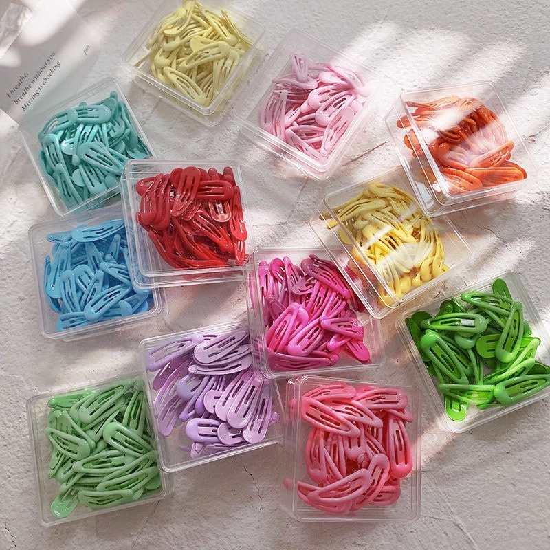 Set 6 Kẹp Tóc mini 3cm Nhiều Màu Dễ Thương Cho Bé Gái