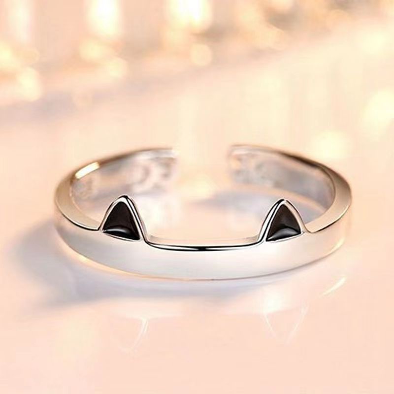 Nhẫn Hở Hình Bàn Chân Mèo Phong Cách Hàn Quốc Dễ Thương Sáng Tạo