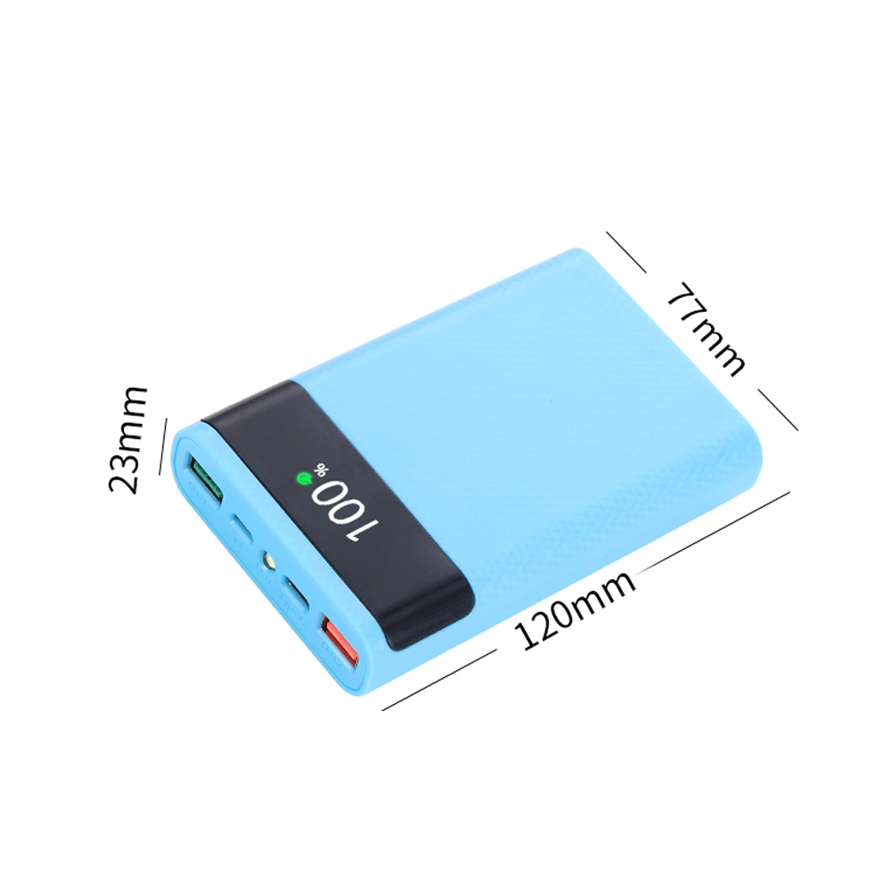 Hộp Pin Sạc Dự Phòng 18650 20000mAh USB Type C 5V Không Cần Pin Cho iPhone Xiaomi Huawei