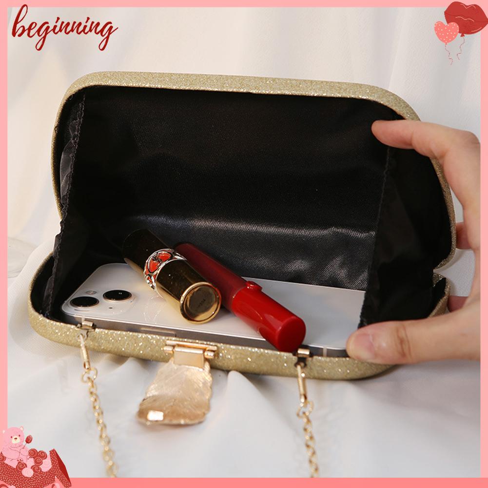 ✿ Bắt Đầu ✿ Ví Cầm Tay Phối Dây Xích Thời Trang 2023 Dành Cho Nữ