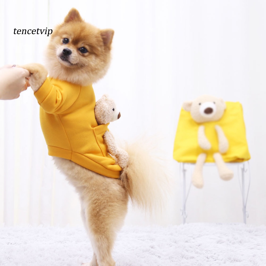 Vip Áo Sweater Đáng Yêu Cho Thú Cưng Ngoài Trời Với Búp Bê Hai Ống Chân