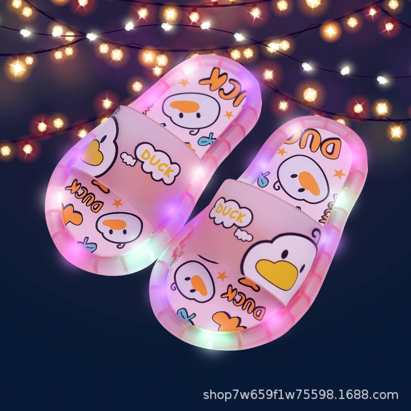 Dép Sandal Dạ Quang In Họa Tiết Hoạt Hình Dễ Thương Thời Trang Mùa Hè Cho Bé Trai / Gái