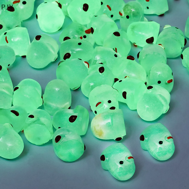 Set 10 Đồ trang trí Gà Con Mini Bằng Nhựa Resin Màu Dạ Quang Trang Trí Tiểu Cảnh / Nhà Búp Bê