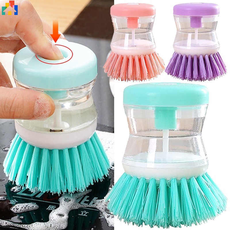 Cọ Rửa Chén Dạng Nhấn Tự Động Đa Năng Tiện Dụng Cho Nhà Bếp