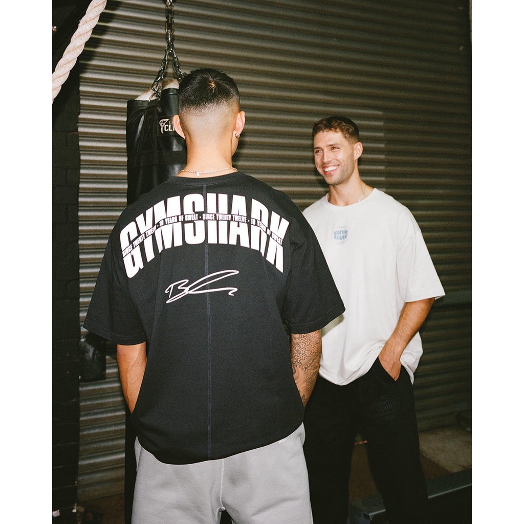 Ready stock gymshk gs10 strong sporty thoải mái loose crewneck short sleeve t-shirt