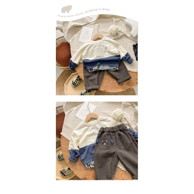 Quần Dài Cotton Họa Tiết Hoạt Hình Thời Trang Xuân Thu Cho Bé Trai