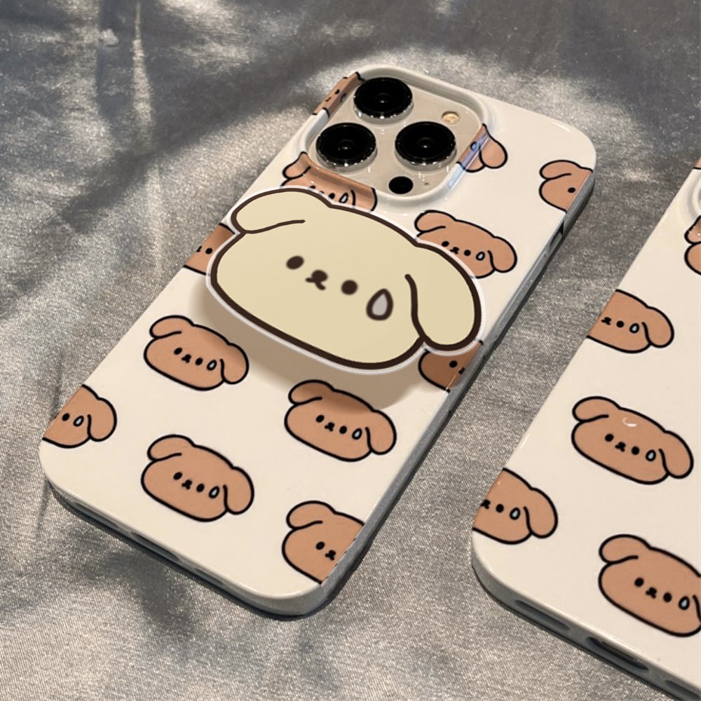 Ốp Điện Thoại TPU Dẻo Họa Tiết Hoạt Hình Chú Chó Kèm Giá Đỡ Cho IPhone 11 IPhone 14 13 12 Pro Max 14 Plus