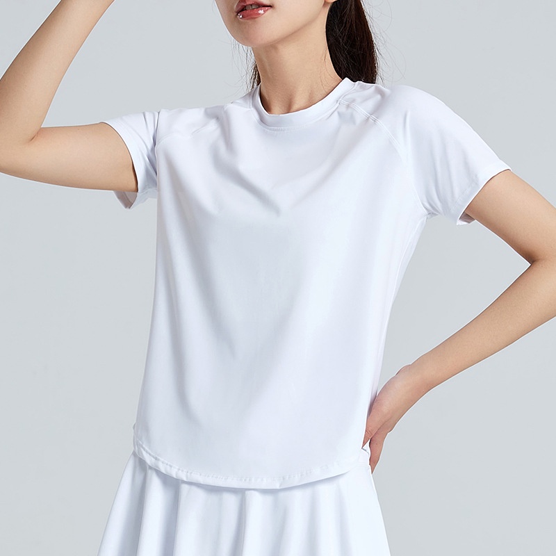 Áo Thun Thể Thao Tay Ngắn Dáng Rộng Nhanh Khô Thời Trang Mùa Hè Cho Nữ