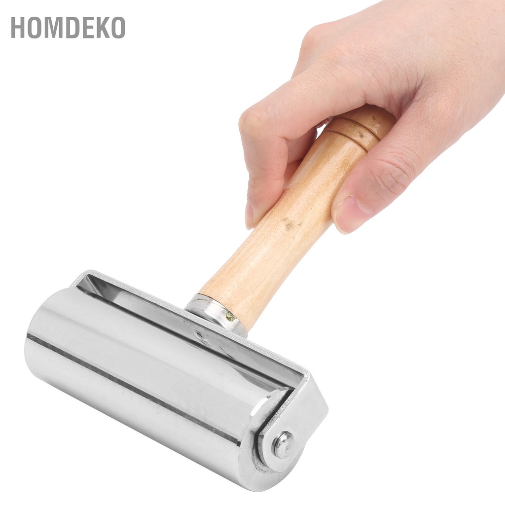 Con lăn kim loại tay cầm gỗ độ dài 25, 60, 100mm Homdeko J.