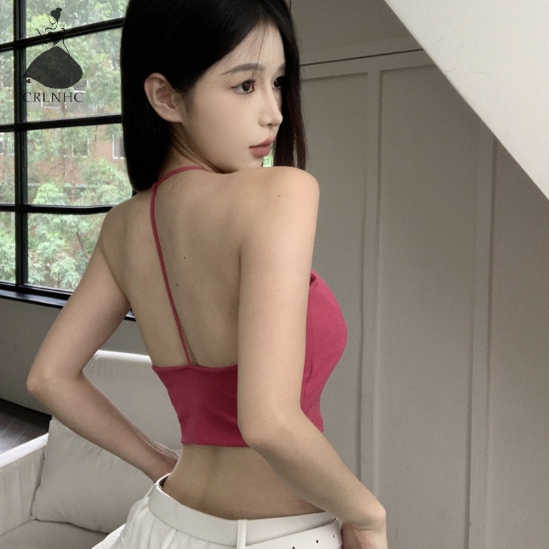 Áo Hai Dây Hở Lưng Màu Trơn Thời Trang Mùa Hè Quyến Rũ Cho Nữ