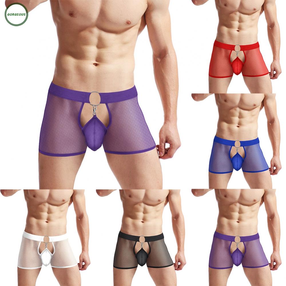 Mới Quần Lót Lưới Siêu Nhẹ Xuyên Thấu Gợi Cảm Cho Nam