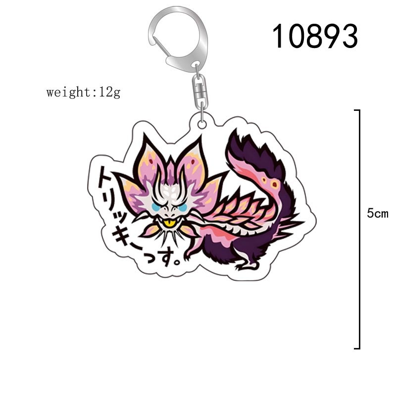 Móc Khóa Monster Hunter Rise Nhựa Acrylic Hai Mặt Hoạt Hình Game Anime Manga Dễ Thương