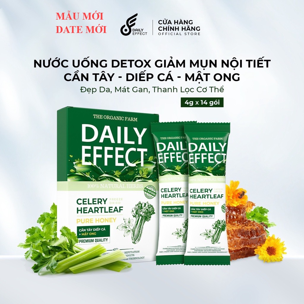 Nước Uống Detox - Cần Tây Diếp Cá Mật Ong Daily Effect  Giảm Mụn Đẹp Da Chính Hãng