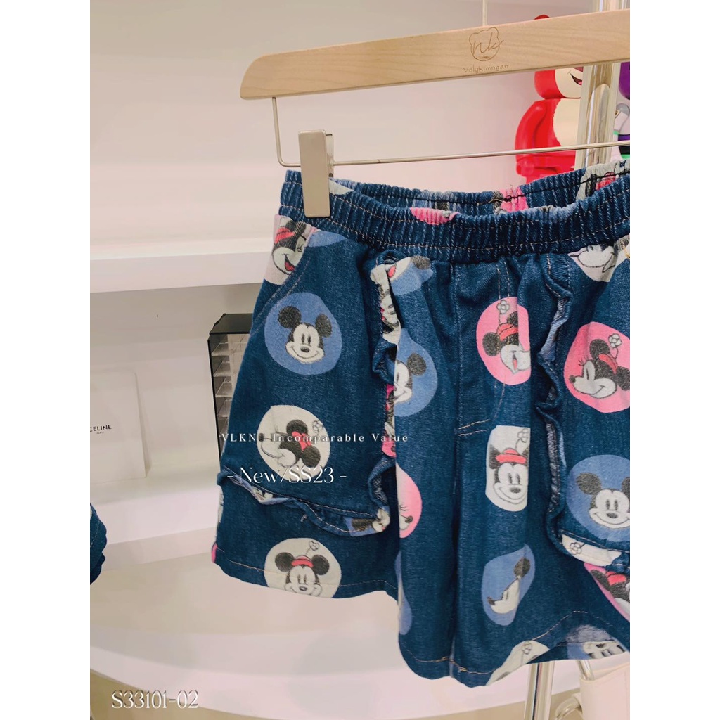 Set chấm bi mic.key viền bèo