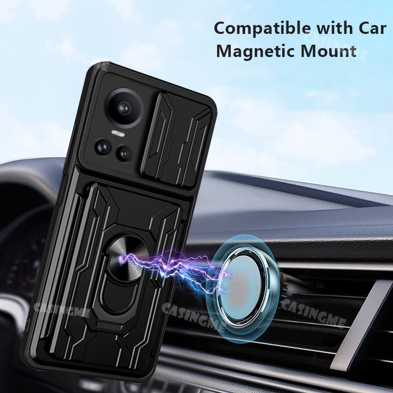 Ốp Điện Thoại Dạng Giáp Chống Sốc Có Vòng Đỡ Nam Châm Cho Oppo Reno 10 5G 2023 Reno 10 Reno10 Pro Reno10Pro 5G