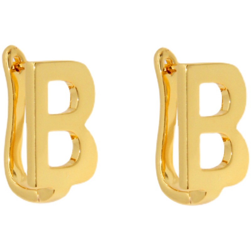 Bông Tai Mạ VàNg 14k HìNh Chữ CáI