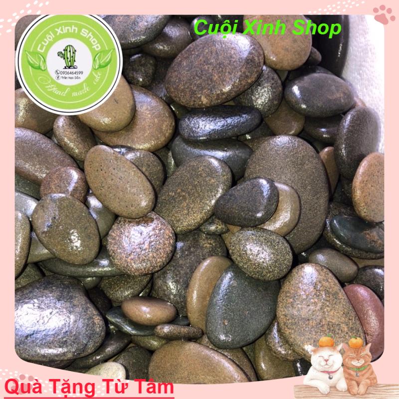 Đá cuội trơn mini dùng để gắn tranh