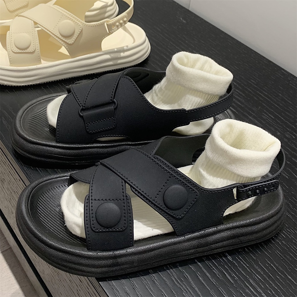 HHH  Dép sandal nữ Hở Ngón Đế Dày Có Quai Cài 2023NEW Mùa hè Kiểu Dáng Thời Trang Stylish Phong cách ins fashion B98G0P4 37Z230910
