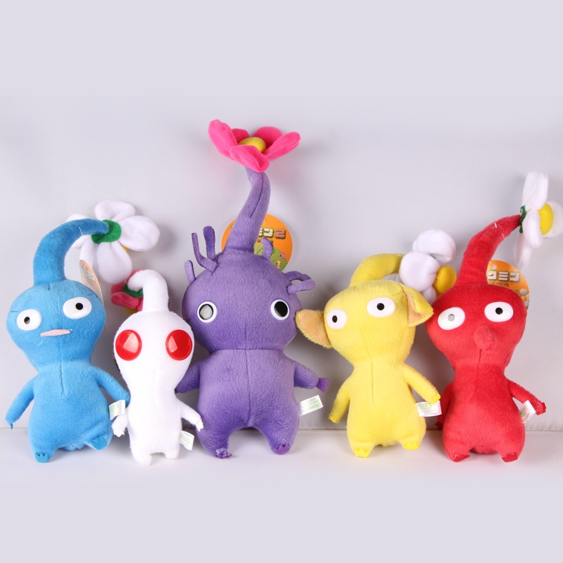 Búp Bê Nhồi Bông Pikmin All-Star Mềm Mại Màu Vàng Đỏ Xanh Dương Hoa Lá Bud Đáng Yêu Làm Quà Tặng Trang Trí Phòng