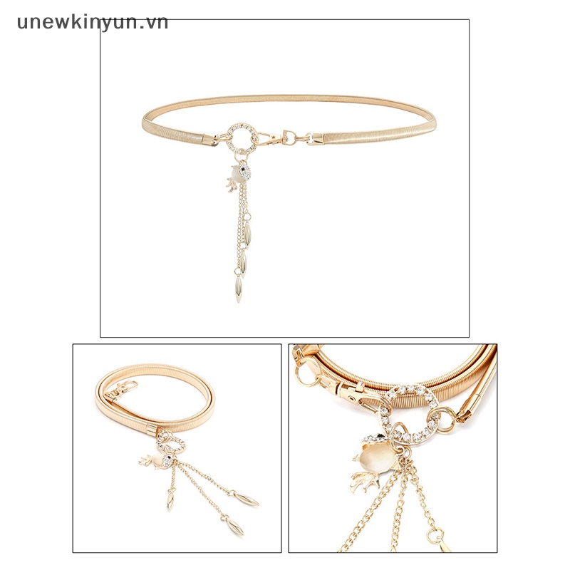 Thắt Lưng Dây Xích Tròn Bằng Kim Loại Thời Trang Thanh Lịch Cho Nữ