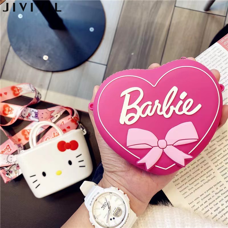 Túi Đeo Chéo Vai Bằng Silicon Hình Vịt Hello Kitty Phong Cách Hàn Quốc Dễ Thương Cho Trẻ Em