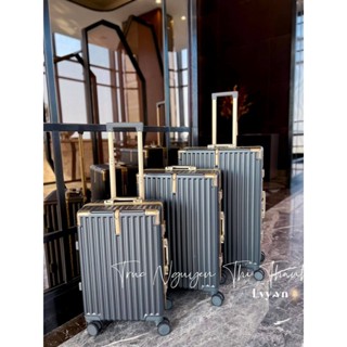 Vali SIZE 36  khung nhôm  vàng 18k khóa sập cao cấp chống vỡ, chống trộm size 20 inch 24 inch ( bh tron đời )