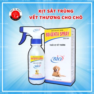 Bio Genta Spray - dung dịch xịt sát trùng vết thương chó mèo - 100ml