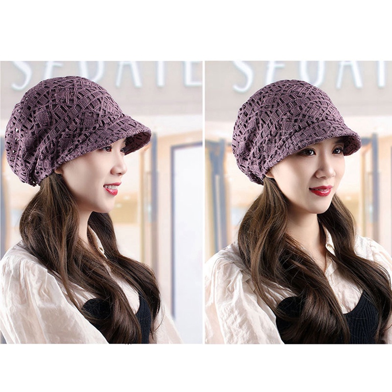 Bbyter thời trang openwork crochet phụ nữ mũ bóng chày mũ mềm beanies mũ phụ nữ skullies beanies mũ thường mũ hip hop visor