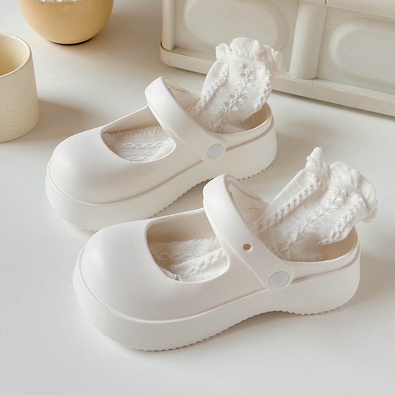 CHUMIAN Dép Mary Jane Đế Mềm Thoải Mái Thời Trang Dành Cho Nữ