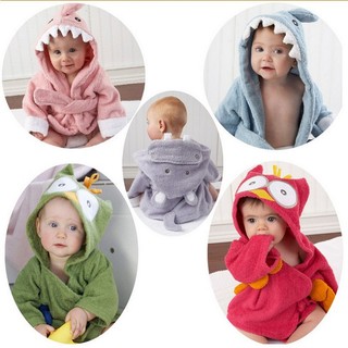 0-6y trẻ em áo choàng động vật bé trai cô gái bông ngủ áo choàng tắm trẻ em romper trẻ em mặc nhà bé trùm đầu khăn tắm áo choàng hoạt hình