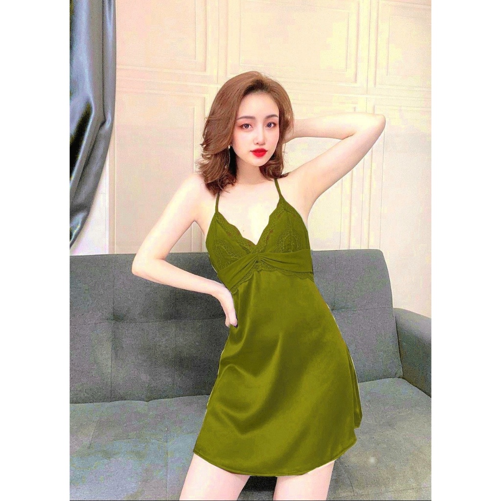 Đầm ngủ 2 dây ren [bộ sticker tặng khách khi mua hàng bên shop] - cn120 | BigBuy360 - bigbuy360.vn