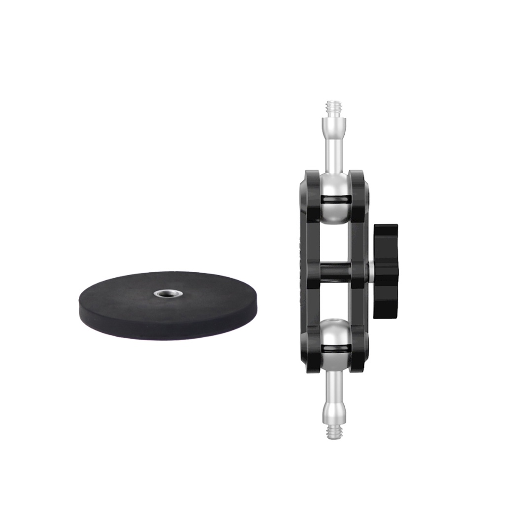 Feichao hợp kim nhôm magic arm dual 1/4 "ball head mount super crab clamp for canon nikon dslr camera màn hình lcd giá đỡ ánh sáng led