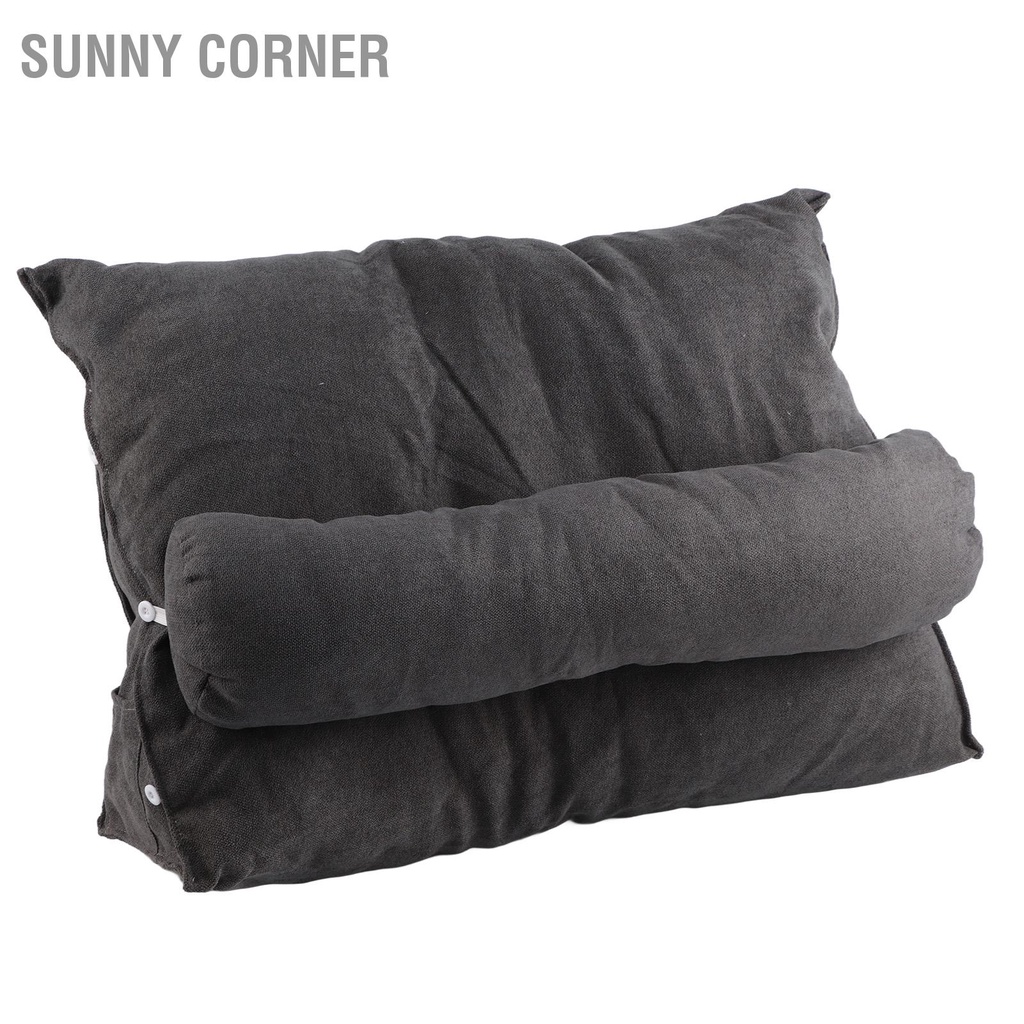 Sunny corner Có hàng sẵn Lớn Tựa Lưng 60X22X50 Cm Thiết Kế Hình Tam Giác Có Thể Tháo Rời Mềm Mại Thoải Mái Gối Đọc Sách Cho Nhà Sofa Giường