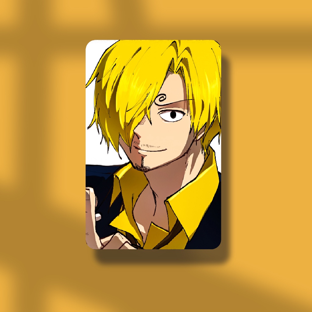 Thẻ Card Bo Góc Anime Sanji One Piece - Giấy Bìa Cứng - Có Màng Cán