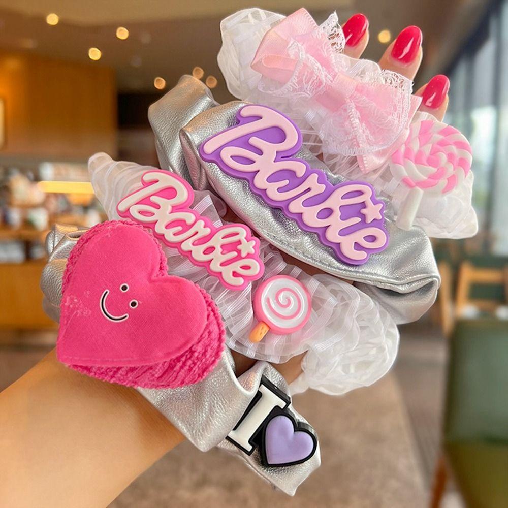 Shanrong barbie dây buộc tóc, chữ sang trọng, mũ đội đầu đơn giản phim hoạt hình scrunchies y2k cosplay