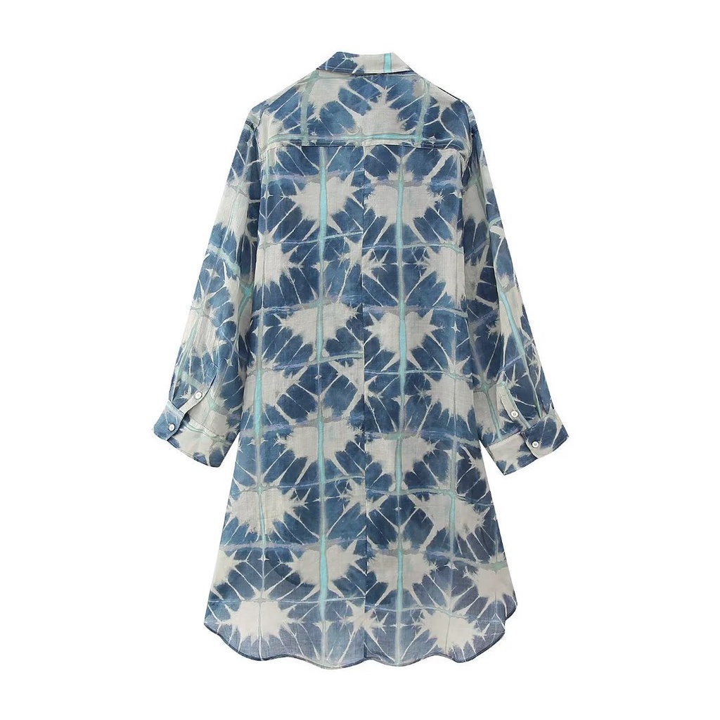 Uibey ve áo cổ áo in áo dài tay 3724