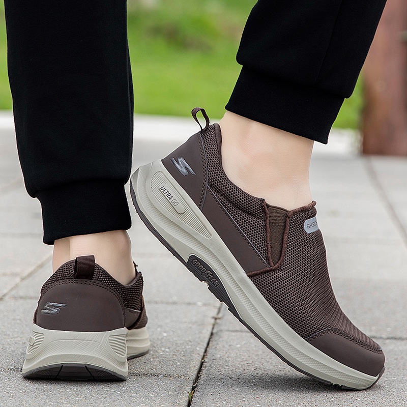 Go walk slip on men giày thường giày đi bộ nhẹ thoải mái thoải mái * skechers_ giày thể thao nam