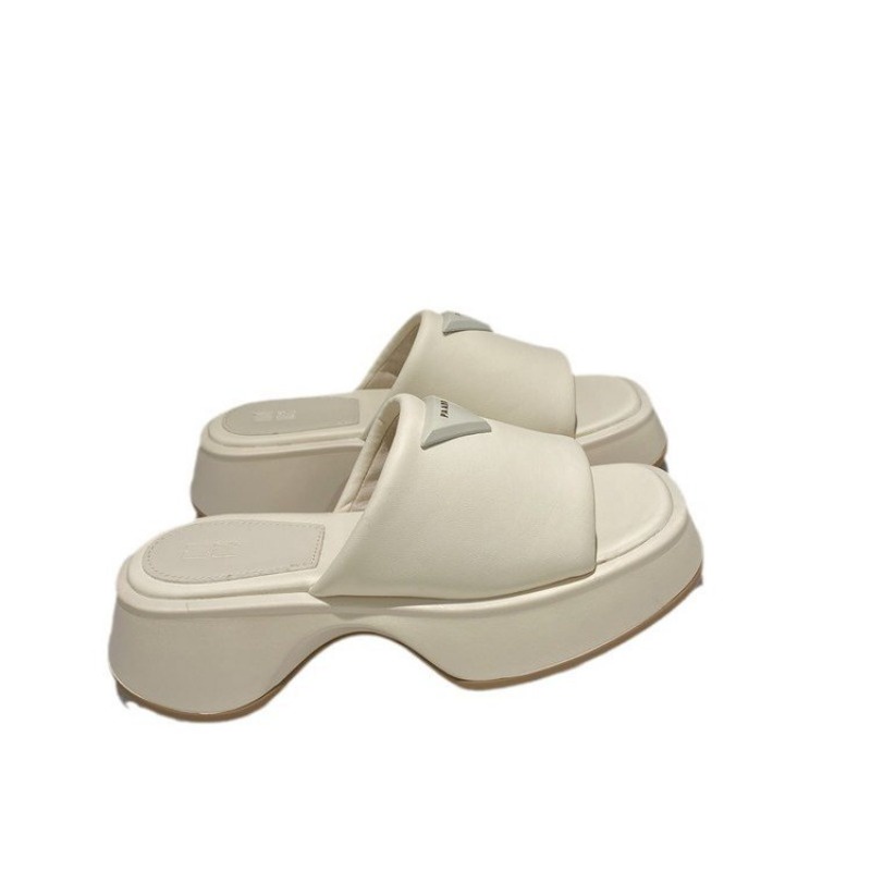 Dép nữ quai ngang đúc nguyên khối LUIS bản fullbox - Dép bánh mì đế cao sang xịn