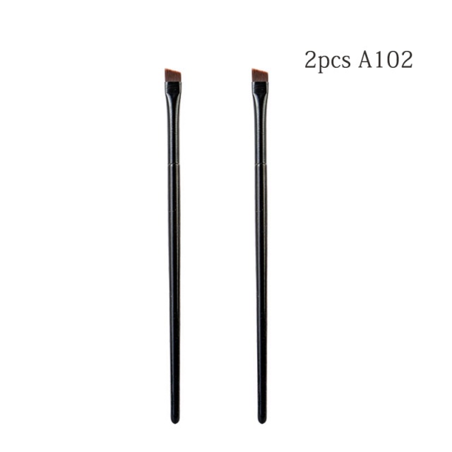 : Còn hàng mới 2 cái / bộ brow contour brush eyebrow eyeliner brush portable small angled eyebrow liner brush women makeup cosmetic tools
